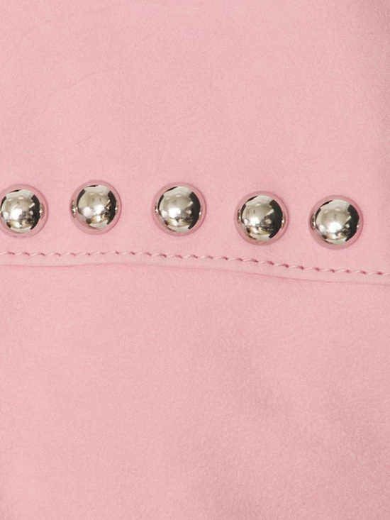 Retrofete Palmira Suede Shirt Studded Pink Button-Up jacket FWRD $898 NWT M - Picture 3 of 14